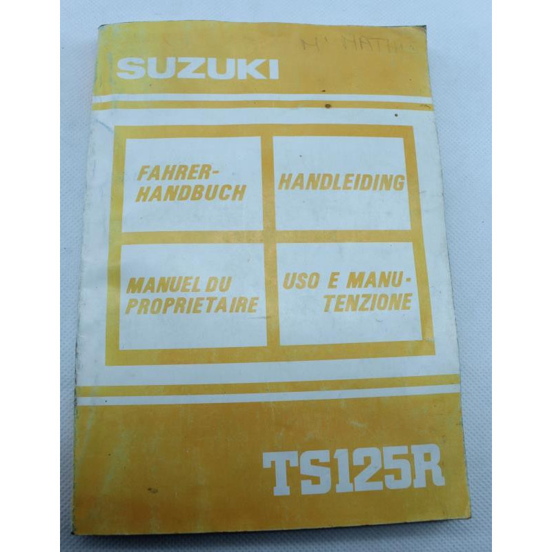 Manuel d'utilisateur SUZUKI TS 125 R 1990 à 1996