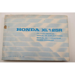 Manuel d'utilisateur HONDA XL 125 R 1983 à 1999